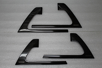 Накладки Land Cruiser 200 на ручки дверей салона , сталь , тёмный хром