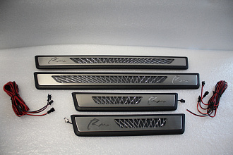 Накладки Rav 40 2013 +, на пороги дверей с подсветкой