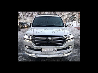 Обвес на Land Cruiser 200 2016 +, Modellista c ходовыми огнями, белый перламутр
