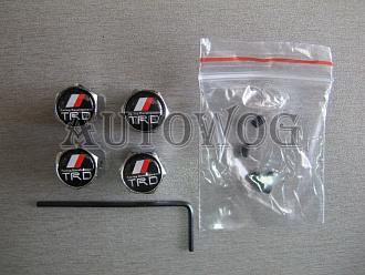 Колпачки на ниппеля TRD под шестигранник, чёрные