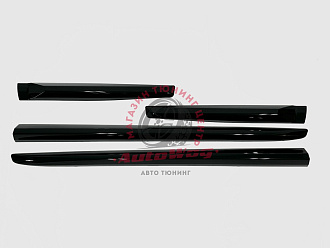 Молдинги дверей Prado 150 стиль 2018 , чёрные 