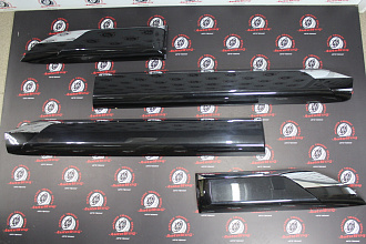 Молдинги дверей Land Cruiser 300 чёрные