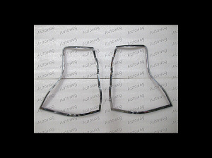 Тюнинг для Накладки Prado 150 2014 +, на стопы задние вокруг, хромированные