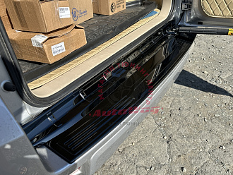 Накладка внутрь багажника Prado 150 тёмный хром