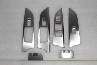 Накладки Land Cruiser 200 на стеклоподъёмник , сталь , хром