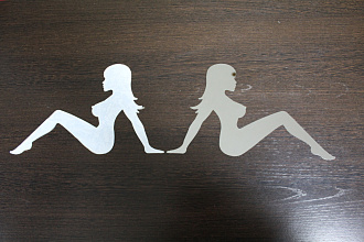 Хром стикер большой