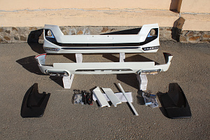 Тюнинг для Обвес на Prado 150 2014 +, Modellista, с ходовыми огнями, версия 2, белый перламутр