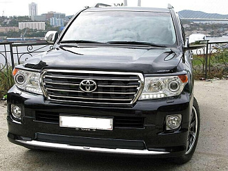 Губа передняя Land Cruiser 200 2012 +, Modellista , черная 