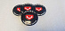 Наклейка на колпачки, для дисков 65мм VOSSEN черные с красным .
