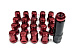 Гайки колёсные TopFit красные M12*1,25 ,7-гран. 20+1