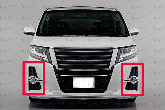 Накладки Alphard H30 вокруг туманок , хром ( под sport бампер )