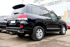 Тюнинг для Губа задняя Land Cruiser 200 2016 +, Modellista + имитация насадки глушителя, черный