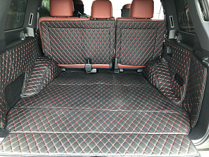 Тюнинг для Коврик в багажник Land Cruiser 200 / LX 570 3D , со стенками , экокожа 