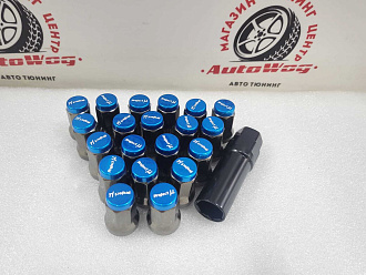 Гайки колёсные Project M12*1.5 синие 20+1 (32мм*20мм)