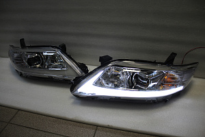 Тюнинг для Фары Camry V40 2009 - 2011 дизайн Lexus , хром