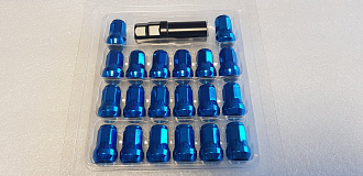 Гайки колёсные TopFit синие M12*1.5 ,7-гран. 20+1