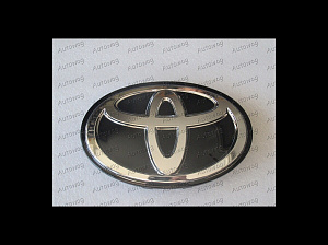 Эмблема Land Cruiser 200 2016 + / Hilux Revo черная, стеклянная