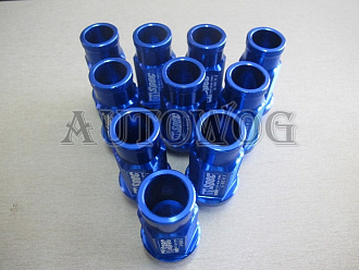 Гайки колёсные D1 Spec 12*1.5 синие конусные (51мм*24мм)