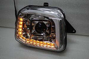 Тюнинг для Фары Jimny , с бегающим повтором , хром