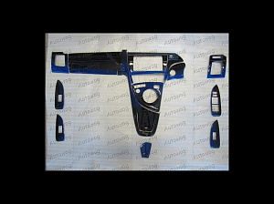 Тюнинг для Накладки Prius 30 в салон, сине-черные