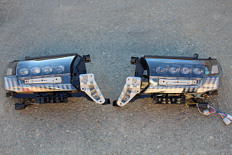 Фары Land Cruiser 200 2016 +, динамические 4 линзы