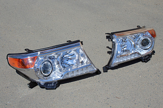 Фары Land Cruiser 200 2012 - 2014 под ксенон, хром