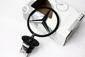 Тюнинг для Эмблема Mercedes-Benz значок на капот (звезда) , чёрная