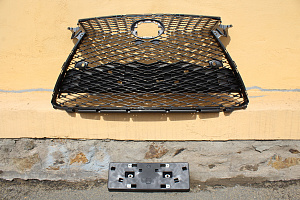 Тюнинг для Решетка RX 350 / RX 200t / RX 450H 2016 +, в стиле F-Sport серая , под станд. бампер