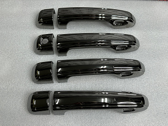Накладки LX 570 / LX 450d на ручки дверей , 4 двери , тёмный хром 