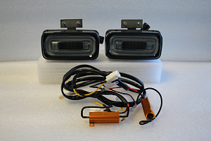 Тюнинг для Стопы дополнительные Mercedes G-class W463 в задний бампер, дымчатые