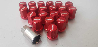Гайки колёсные RAYS DURALUMIN M12*P1.5 красные 20шт.