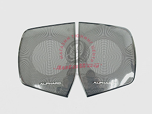 Тюнинг для Накладки  Alphard H30 на динамики  передних дверей,  тёмный хром