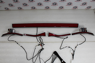 Планки Land Cruiser 200 2016 +, динамические , красные , на заднюю дверь 