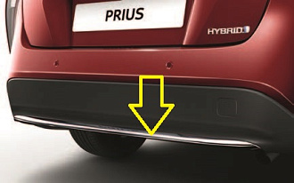 Накладка Prius 50 на низ заднего бампера 