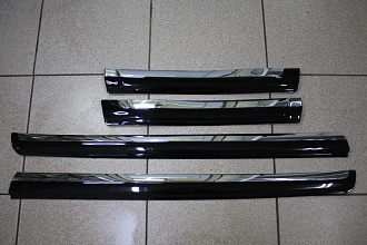 Молдинги дверей Prado 150 / GX 460 низ двери, черные (Стандарт) 