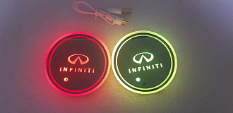 Вкладыш в подстаканник со светящимся логотипом Infiniti