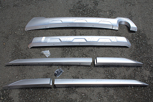 Тюнинг для Накладки Forester SK 2018 +, на бампера и пороги , серые 